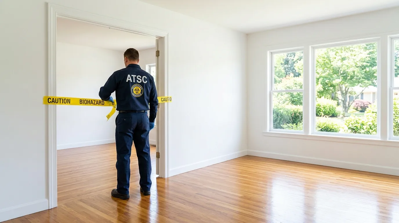 Certified biohazard cleanup crew performing Crime Scene Cleanup in Rhawnhurst